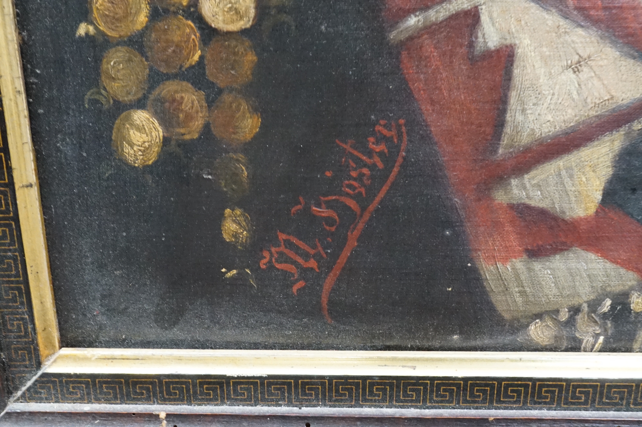 M. Koster c.1900, oil on canvas, Still life of North African artefacts and flowers, signed, 75 x 56cm